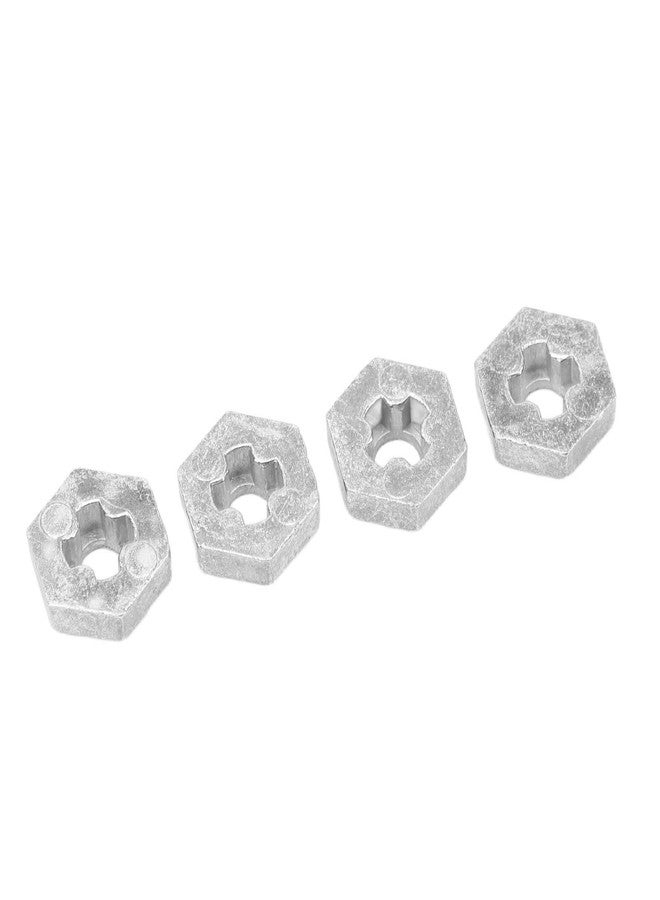Uxsiya Silver 4 Pack 1/16 Rc Hex Coupler Rc Wheel Hex Hub Adapter for Scy 16101 16102 16103 16201 1/16 Rc Car - Image 5